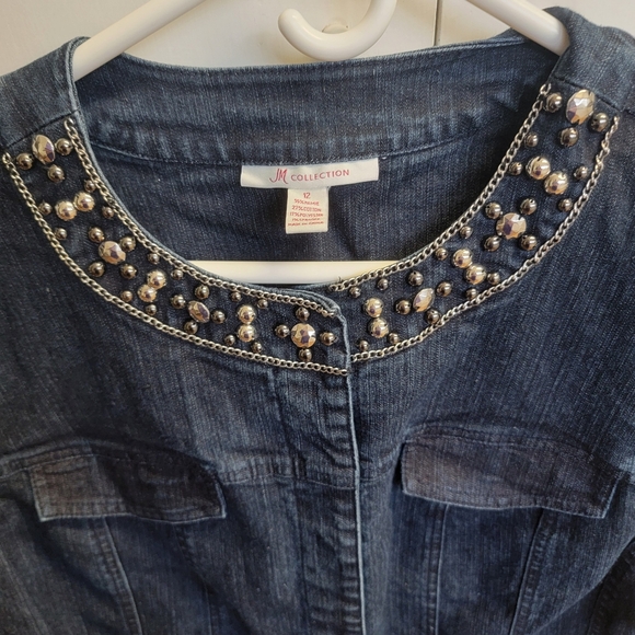 JM Collection Denim Jacket - Picture 3 of 9